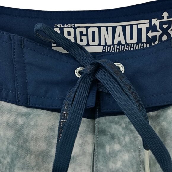Pelagic Argonaut Boardshorts Swim Trunks Size 38 Hook & Loop Pocket Blue Shorts - Picture 7 of 14